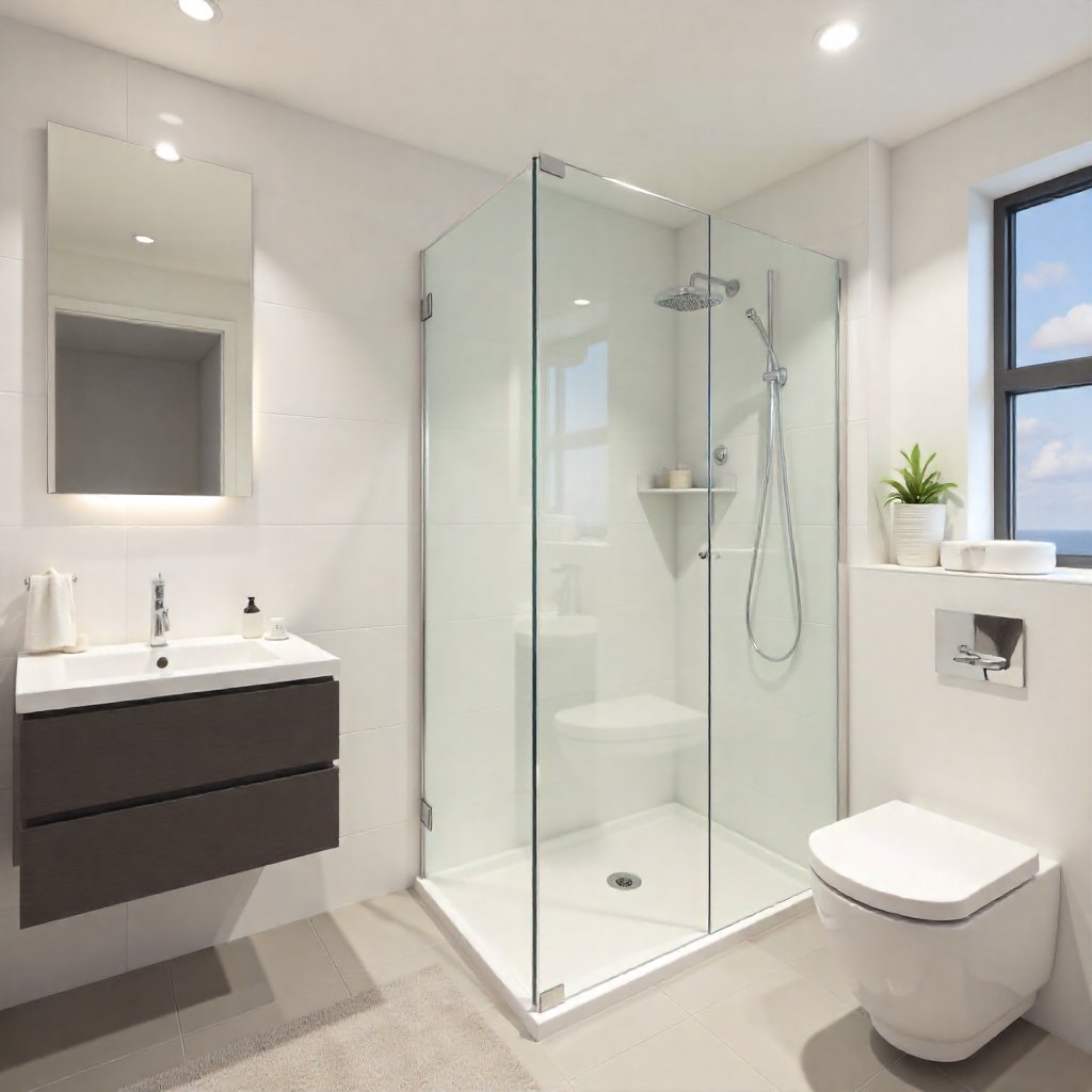 Small budget-friendly bathroom renovation in Melbourne apartment